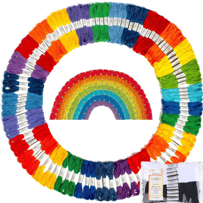 Athena's Elements Athenaâ€™s Elements Embroidery Floss | Rainbow Thread for Embroidery, Cross Stitch Thread, Crafting Arts Embroidery Strings Bulk (110) - Image 1
